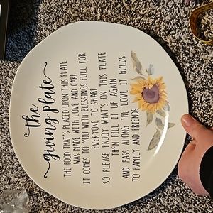 Sunflower ceramic giving plate